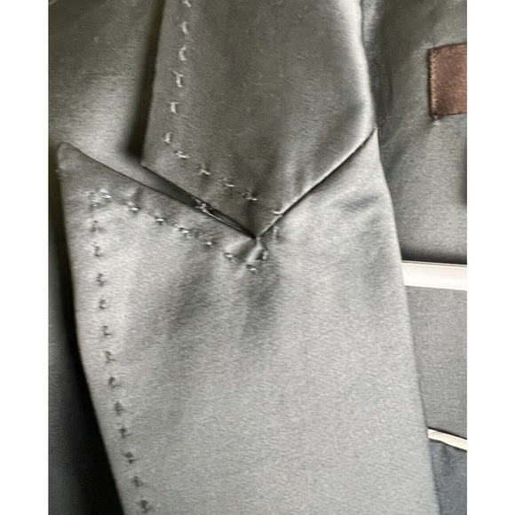 Womens Blazer Jacket Size 10 Victor Alfaro Gray Shiny- Dress Up Or Down Its Fire - Picture 6 of 14